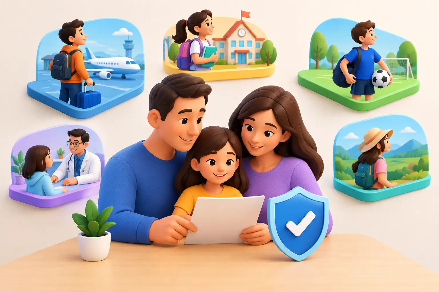 Autorização parental para cada situação
