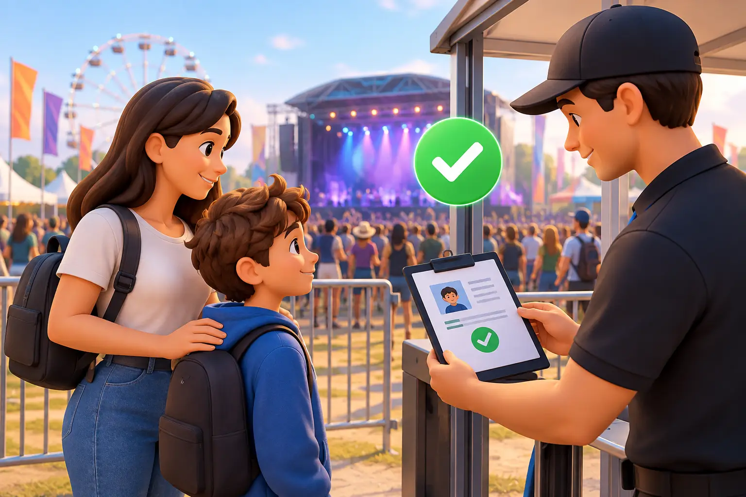 Autorização para menor entrar em festival